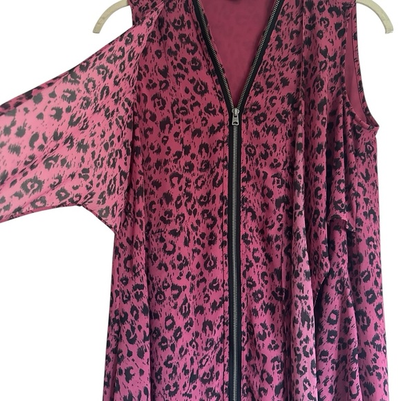 ALL SAINTS JADA LEOPARD ROAR PRINT PINK SIZE SMALL - Picture 9 of 15